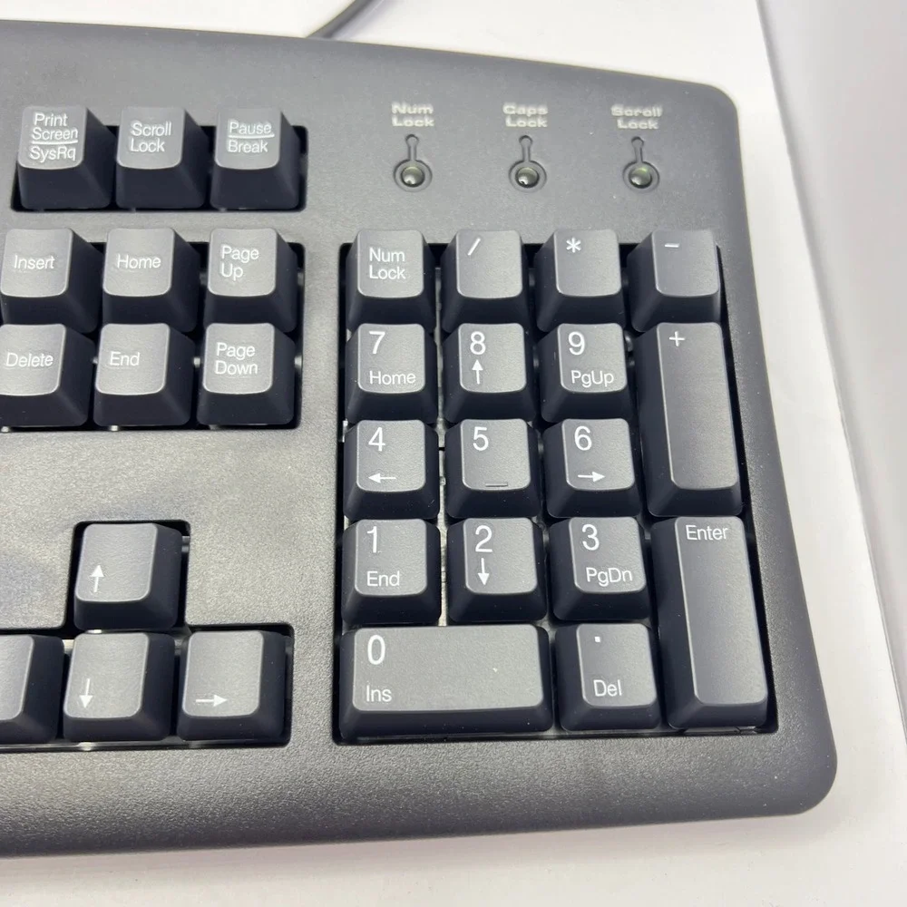 NEW in Box Dell Black PS/2 Wired Keyboard RT7D20 Mechanical Feel QWERTY 104 Key